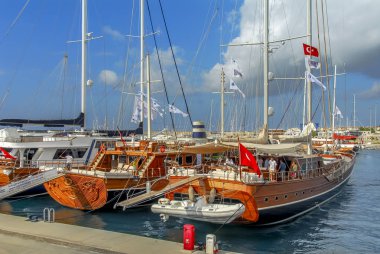 Didim, Türkiye, 22 Ekim 2010: Bodrum Kupası yarışları, Gulet ahşap S