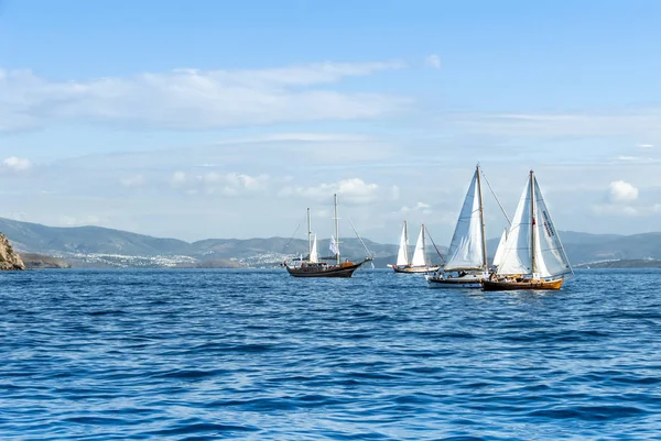 Bodrum, Türkei, 20. Oktober 2010: bodrum cup, Segelboote — Stockfoto