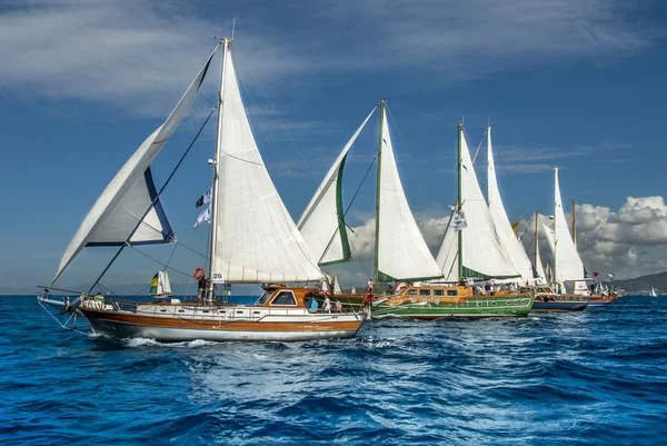 Bodrum, Turquia, 20 de outubro de 2010: Bodrum Cup, Sailboats — Fotografia de Stock