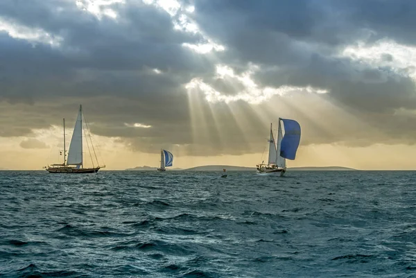 Bodrum, Türkei, 20. Oktober 2010: Bodrum Cup Rennen, Gulet Holz — Stockfoto