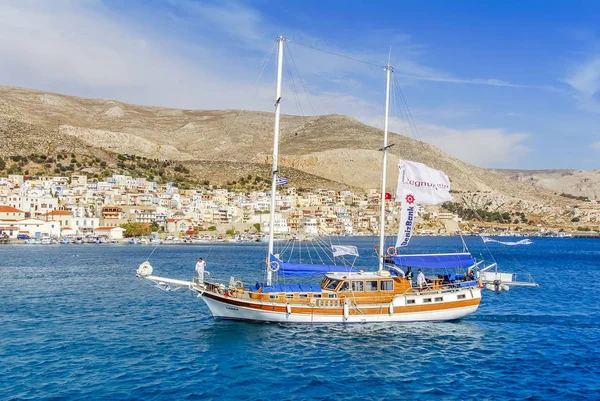 Острів острові Kalymnos Греції; 22 жовтня 2010: Бодрум Кубку раси, Gule — стокове фото