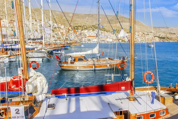 Острів острові Kalymnos Греції; 22 жовтня 2010: Бодрум Кубку раси, Gule — стокове фото