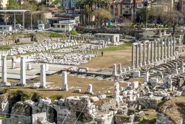 Izmir, Türkiye, 01 Nisan 2010: Agora antik kenti