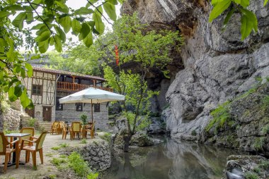 Karabük, Türkiye, 24 Mayıs 2013: Mill Kanyon, Safranbolu Cafe