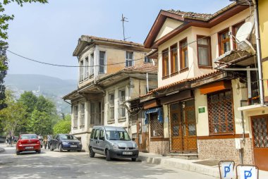 Bursa, Türkiye, 29 Nisan 2012: Veziri Street Tarihi konak