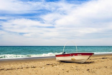 Istanbul, Türkiye, 19 Mayıs 2017: Beach cingöz doğa Pa teknede