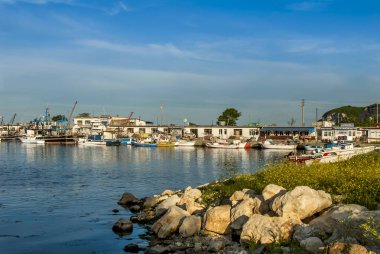 Kırklareli, Türkiye, 19 Mayıs 2017: Kıyıköy Trafo liman ve deniz araçları, Vize