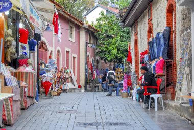 Antalya, Türkiye, 15 Aralık 2010: Kaleiçi Bazzar