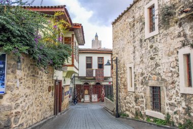 Antalya, Türkiye, 15 Aralık 2010: Kaleiçi eski Antalya evleri