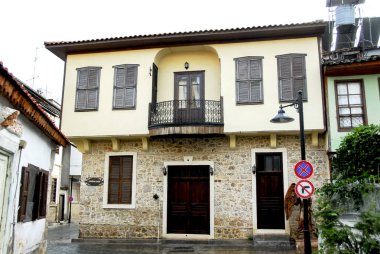 Antalya, Türkiye, 16 Aralık 2010: Kaleiçi eski Antalya evleri