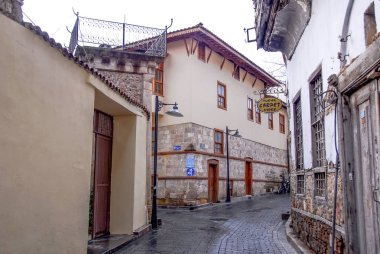 Antalya, Türkiye, 16 Aralık 2010: Kaleiçi eski Antalya evleri