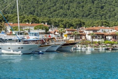 Muğla, Türkiye, 24 Mayıs 2012: Gökova Körfezi, Akyaka, yelkenli 