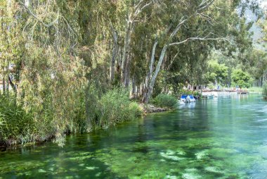 Muğla, Türkiye, 14 Mayıs 2012: Azmak akışı, Gökova Körfezi, Akyaka