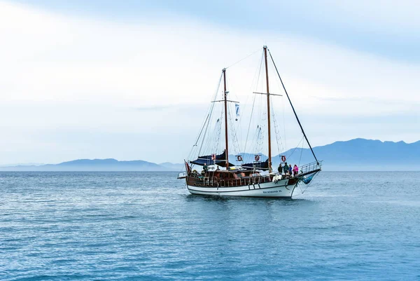Bodrum, Türkiye, 28 Mayıs 2011: k Koyu'ndaki ahşap yelkenli Gulet