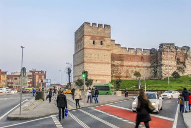 Istanbul, Türkiye, 3 Mart 2016: tarihi kalıntıları, Edirnekapı, SK