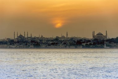 İstanbul, Türkiye, 28 Mayıs 2007: Tarihi Yarımada'da Gün Batımı