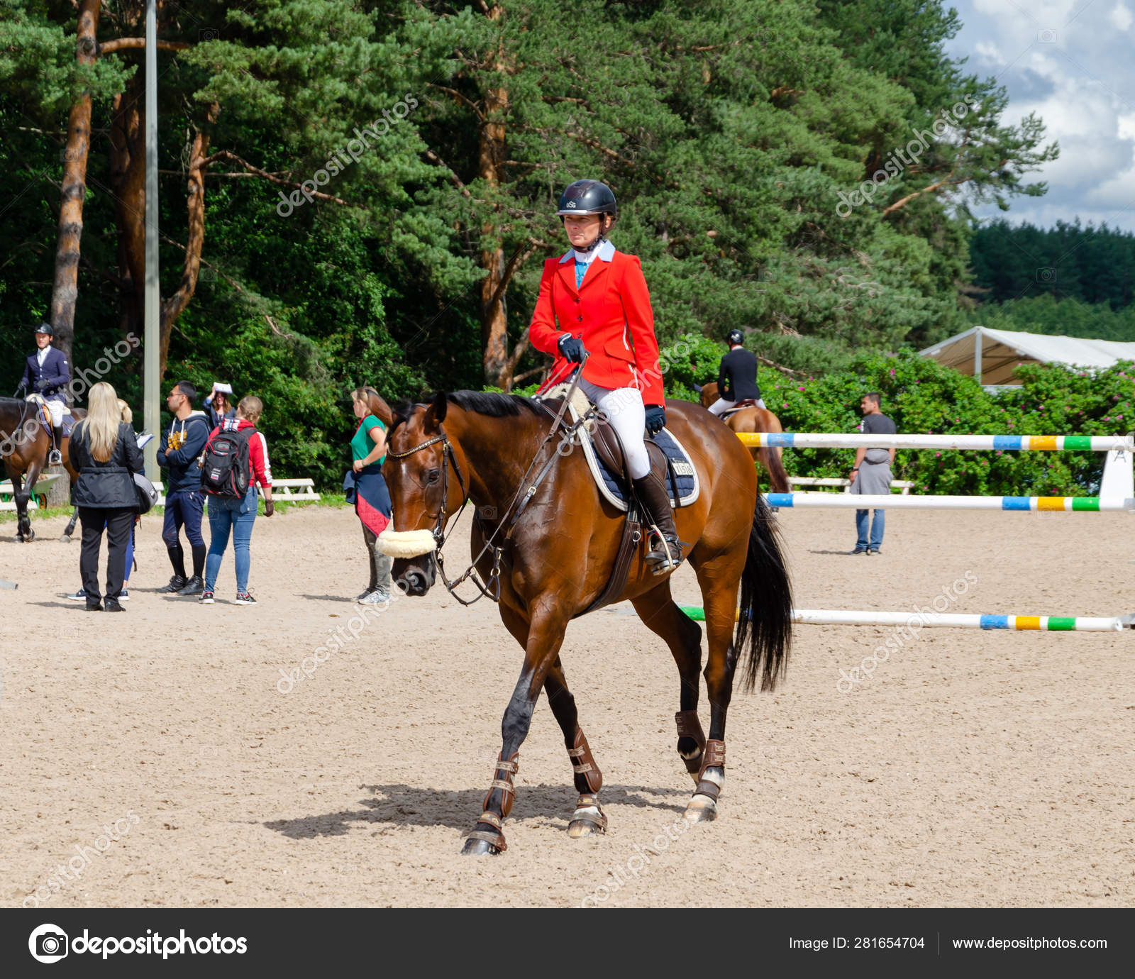 Россия Ленинградская Область Энколово Конный Клуб Дерби Июля 2019 Года — стоковое фото