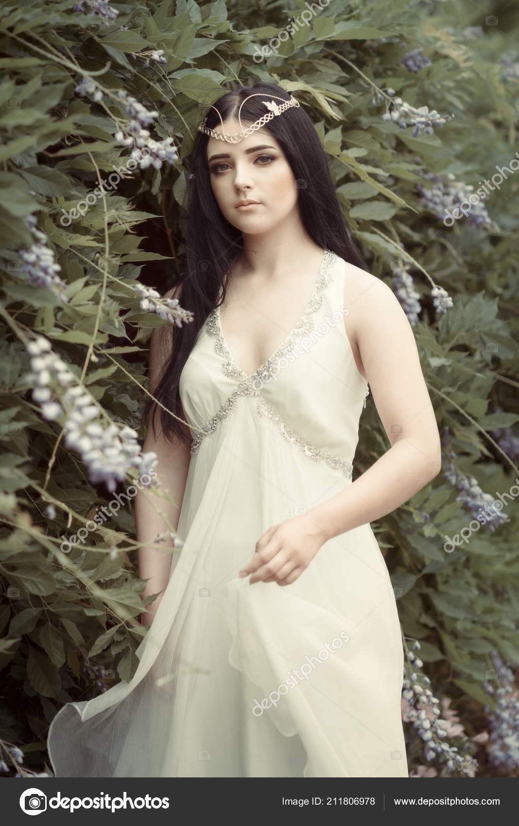 Flowing Silver Dress