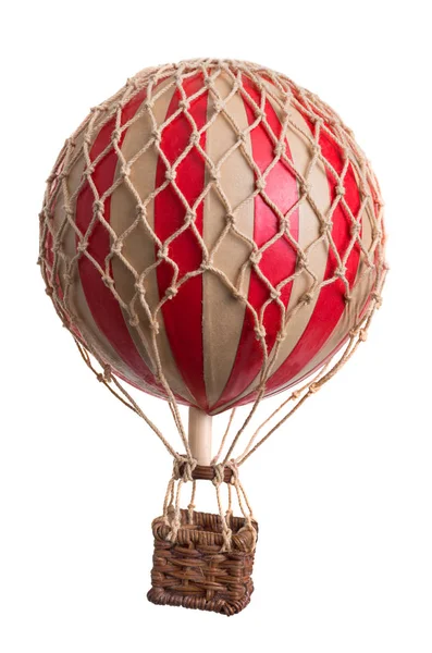Jucărie Balon Aer Cald Izolat Fundal Alb — Fotografie, imagine de stoc