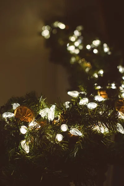 Balaustra Casa Edoardiana Decorata Natale — Foto Stock
