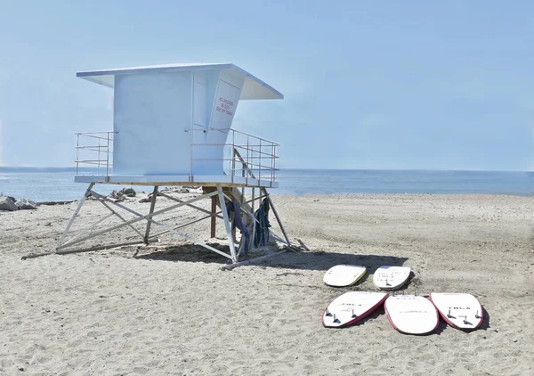 Lifeguard Tower Surfboards — Stock Photo, Image