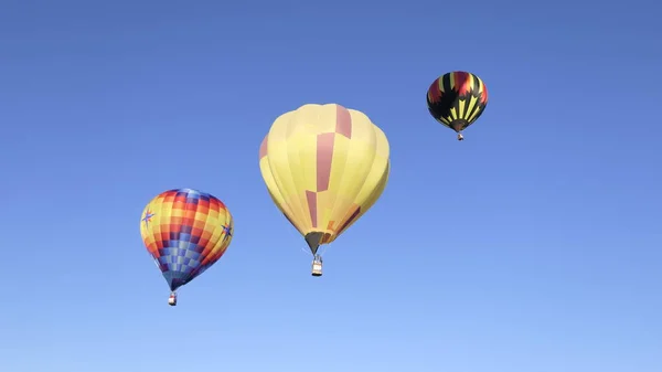 Barevné Horkovzdušné Balóny Vznášející Albuquerque Balon Festival — Stock fotografie