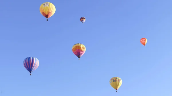 Barevné Horkovzdušné Balóny Vznášející Albuquerque Balon Festival — Stock fotografie