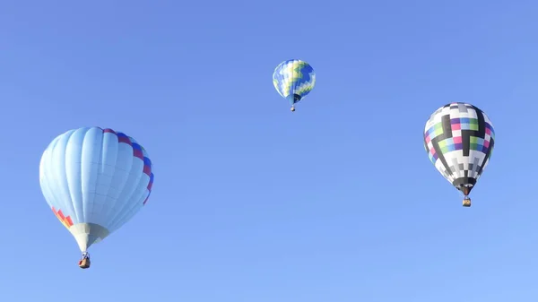Barevné Horkovzdušné Balóny Vznášející Albuquerque Balon Festival — Stock fotografie