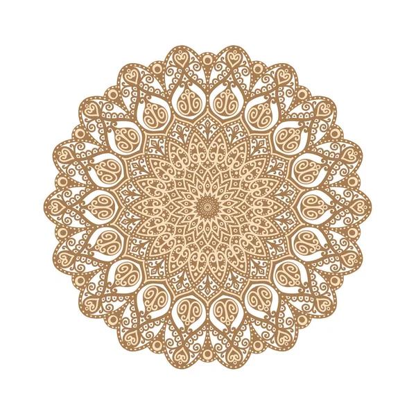 Retro Patroon Een Cirkel Bloem Mandala Sieraad — Stockvector