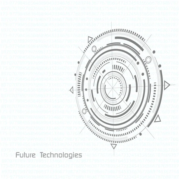 Mechanical Scheme Vector Engineering Drawing Circles Future Technologies — стоковый вектор