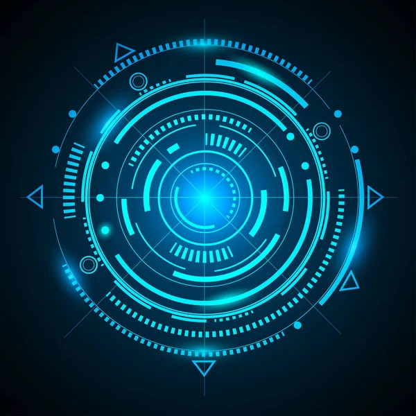 HUD fütüristik. Fantastik daire. Geleceğin arka plan