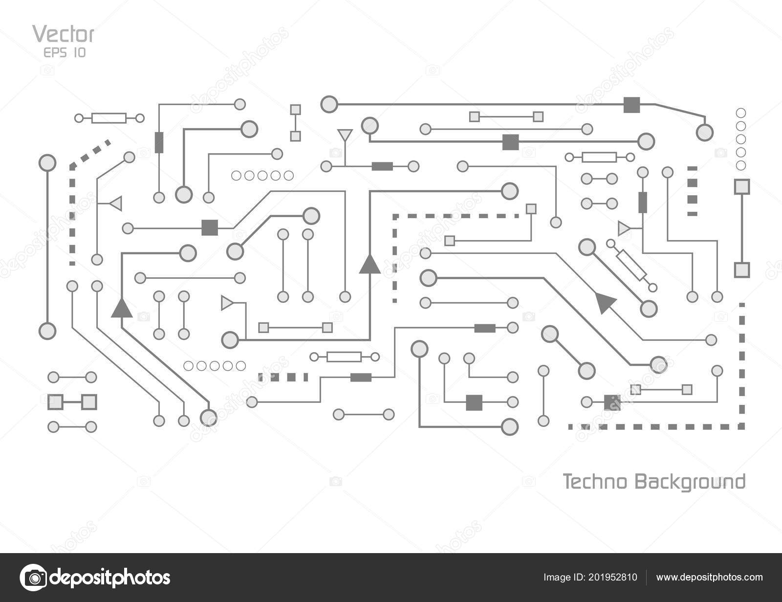 Electronics Background Circuit Diagrams Stock Vector Aleks49011