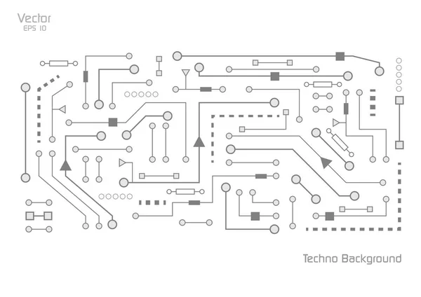 Sfondo Elettronico Con Schemi Circuito — Vettoriale Stock