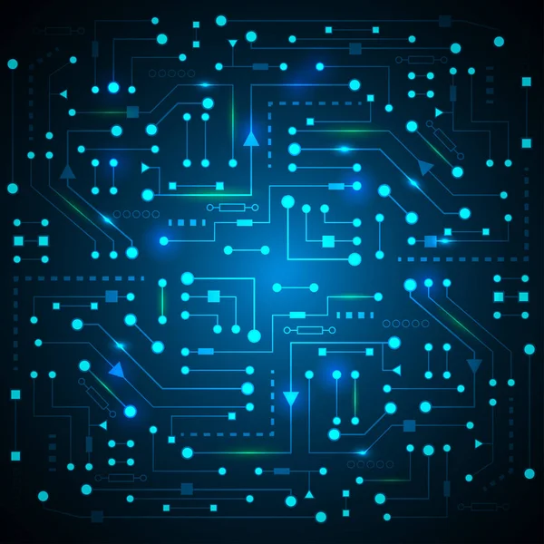 사이버 기술입니다 회로입니다 — 스톡 벡터
