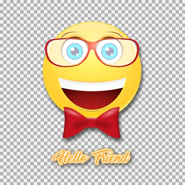 Smiling Smiley Glasses Smile Emotions Vector — Stock Vector