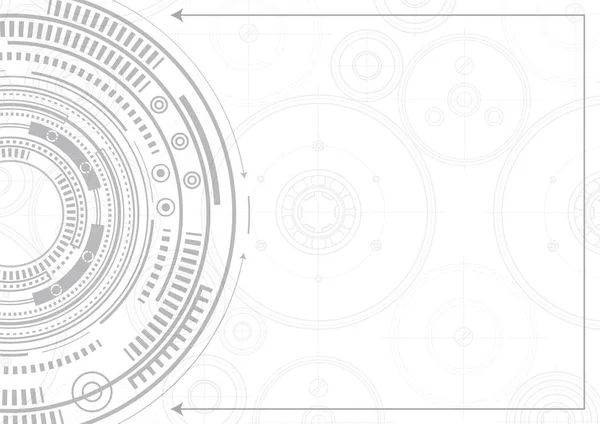 Dibujo Técnico Nuevas Tecnologías Vector Geométrico Fondo — Archivo Imágenes Vectoriales