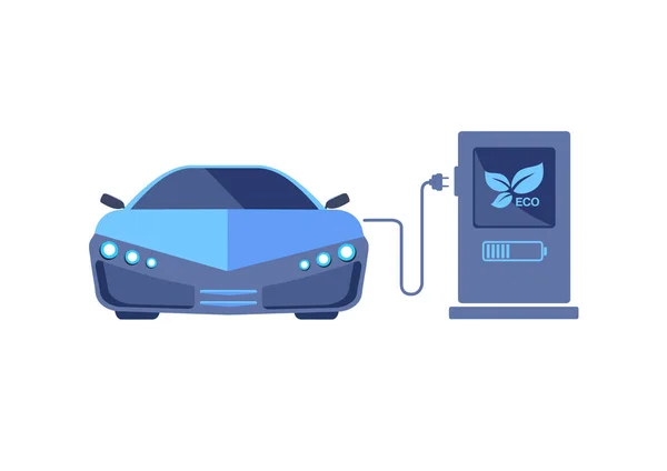 Векторний Електричний Автомобіль Автомобіль Майбутнього Екологічні Концепції — стоковий вектор
