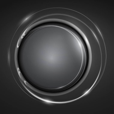 Neon fantastik daire. Vektör neon çerçeve. Led ışık efekti ile arka plan