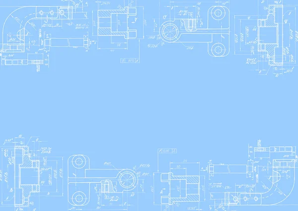 Werktuigbouwkunde Tekening Technisch Ontwerpdetails Tekening — Stockvector