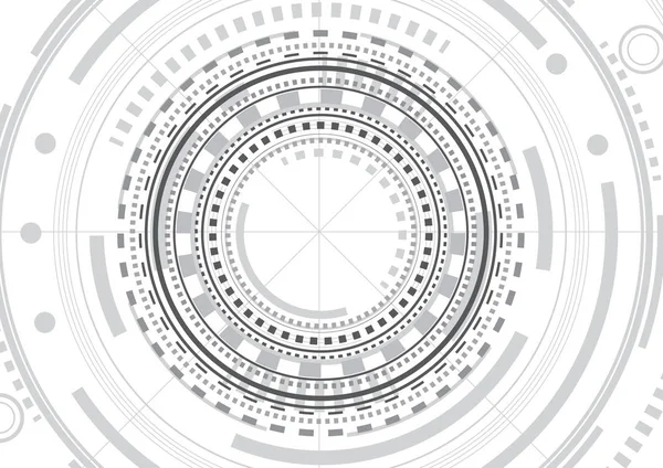 Technické Kreslení Kruhy Geometrické Části Mechanismu Technologie Budoucnosti — Stockový vektor