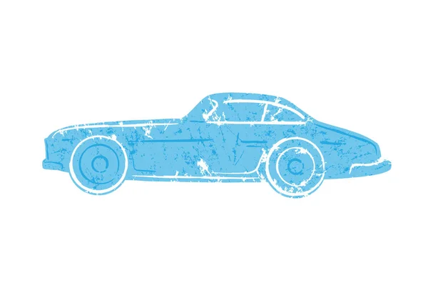 Çizikler Retro Arabaya Yarış Arabası Vektör — Stok Vektör