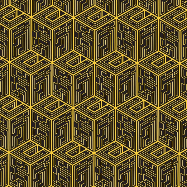 Cubos Fondo Vector Ilustración Hexagon Patrón Geométrico — Archivo Imágenes Vectoriales