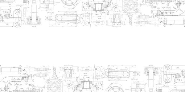 Makine Mühendisliği çizim. Teknik çizim arka plan