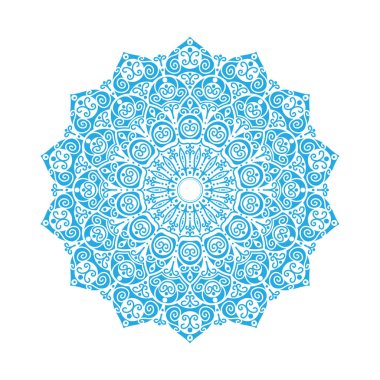 Desenli bir daire içinde süsleme mandala