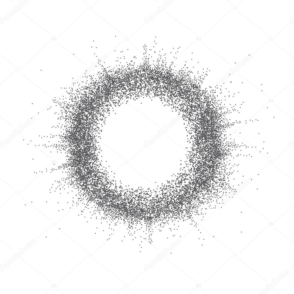 Blast out of dots .Explosion Zoom Effect. Flying Fragments ,illustration.