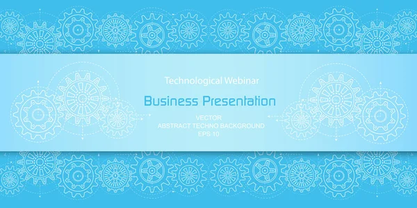 歯車を回転させます 技術的背景 ビジネス プレゼンテーション — ストックベクタ
