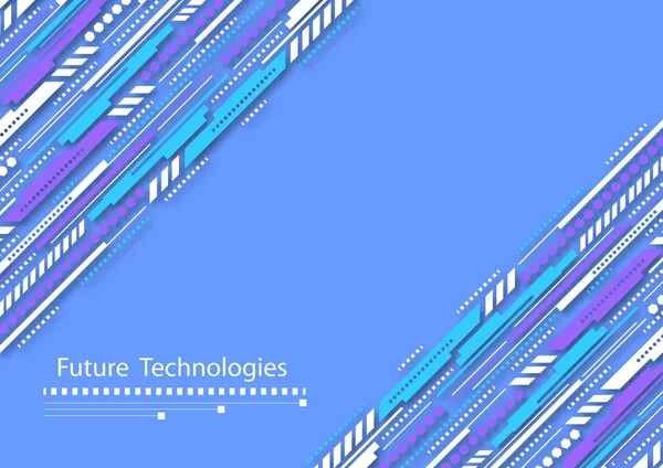 Carte Visite Bannière Technologies Futur Arrière Plan — Image vectorielle