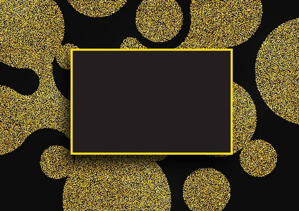 Hintergrund Der Goldenen Punkte Schwarzes Brett Vektorbanner — Stockvektor