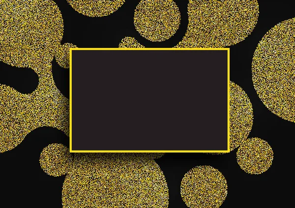 Fondo Puntos Oro Black Tablero Vector Banner — Archivo Imágenes Vectoriales