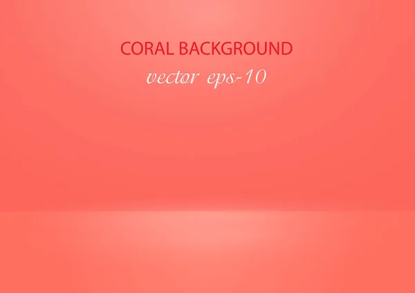 CORAL BACKGROUND .Coral gradiente per lettering .Modern colore tendenza  . — Vettoriale Stock
